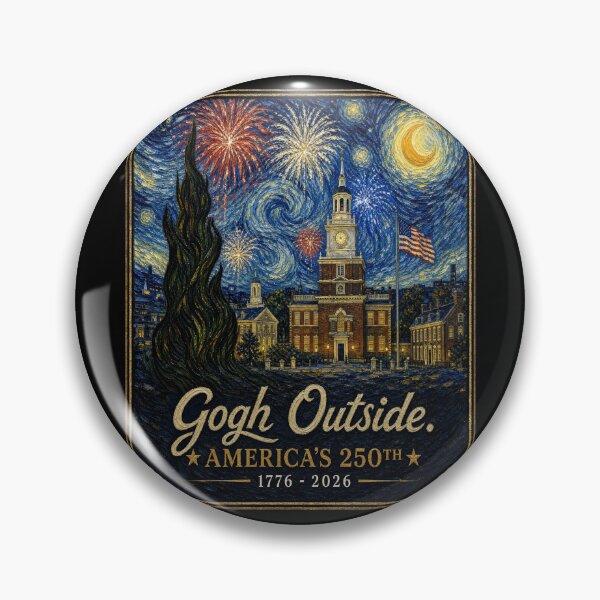 Item preview, Gogh Outside America'S 250th 1776 2026 Starry Night USA designed and sold by MaskedTarget.
