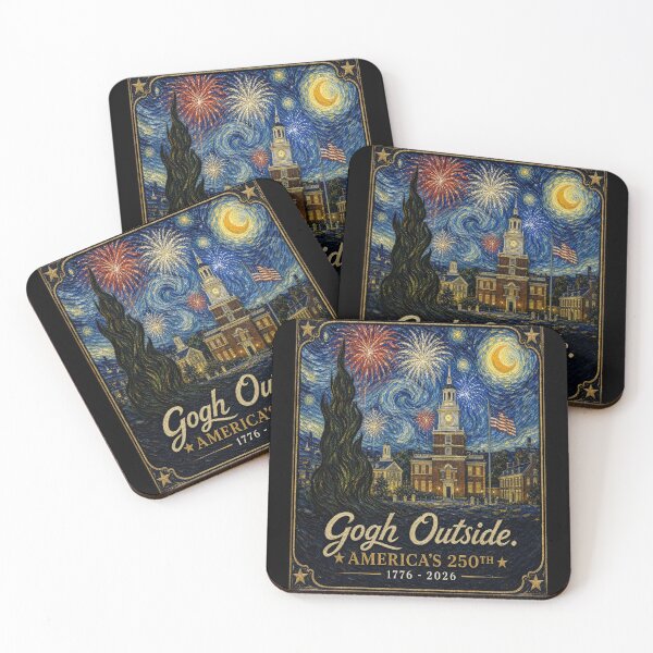 Item preview, Gogh Outside America'S 250th 1776 2026 Starry Night USA designed and sold by MaskedTarget.