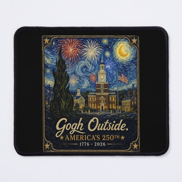 Item preview, Gogh Outside America'S 250th 1776 2026 Starry Night USA designed and sold by MaskedTarget.