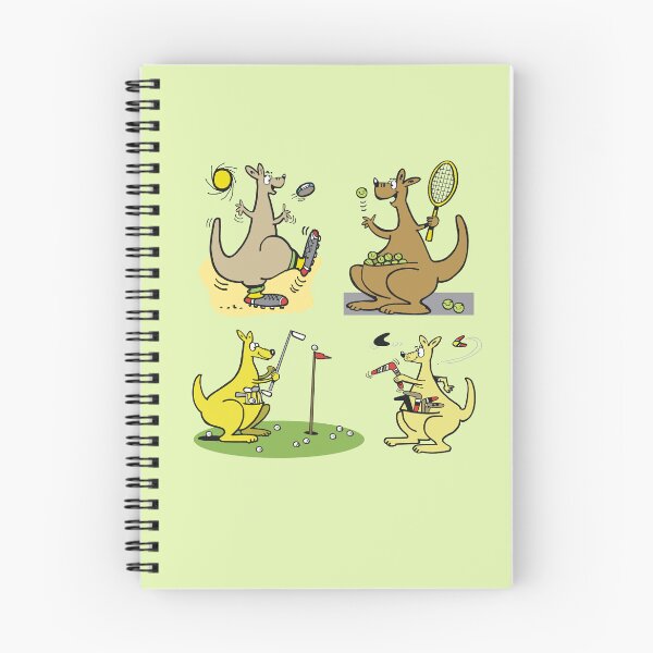 Item preview, Funny kangaroo cartoon sporting sticker pack designed and sold by Al Benge - NZ & Australian Art.