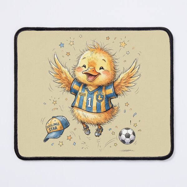 Item preview, Cute Watercolor Duckling Soccer Rookie Number 1 Celebration designed and sold by BreezifyDesignStudio.