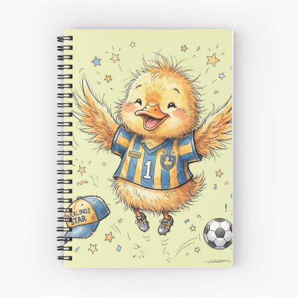 Item preview, Cute Watercolor Duckling Soccer Rookie Number 1 Celebration designed and sold by BreezifyDesignStudio.