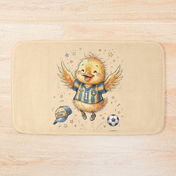 Item preview, Cute Watercolor Duckling Soccer Rookie Number 1 Celebration designed and sold by BreezifyDesignStudio.