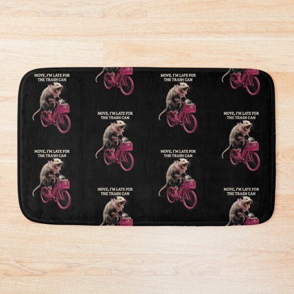 Item preview, Funny Angry Possum on Pink Bike - Trash Wildlife Humor designed and sold by thoughtswear.