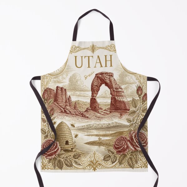 Item preview, Utah Vintage Ivory T-Shirt – Elegant Beehive State Gift for Women designed and sold by SunnyDesign82.