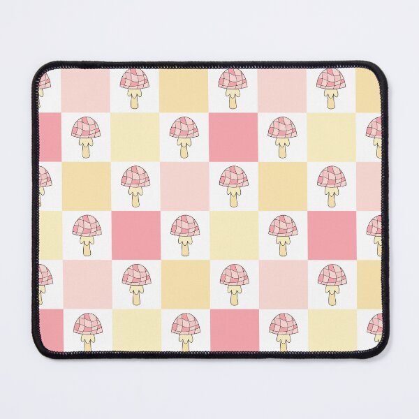 Item preview, Retro Mushrooms Pattern - Checkered Background designed and sold by Julza Art.