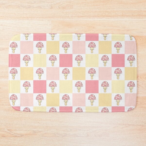 Item preview, Retro Mushrooms Pattern - Checkered Background designed and sold by Julza Art.