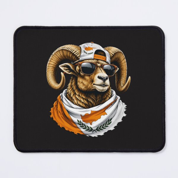 Item preview, Cyprus Patriotic Mouflon Ram Flag Funny Cyprus Pride Animal Design designed and sold by kiralynstration.