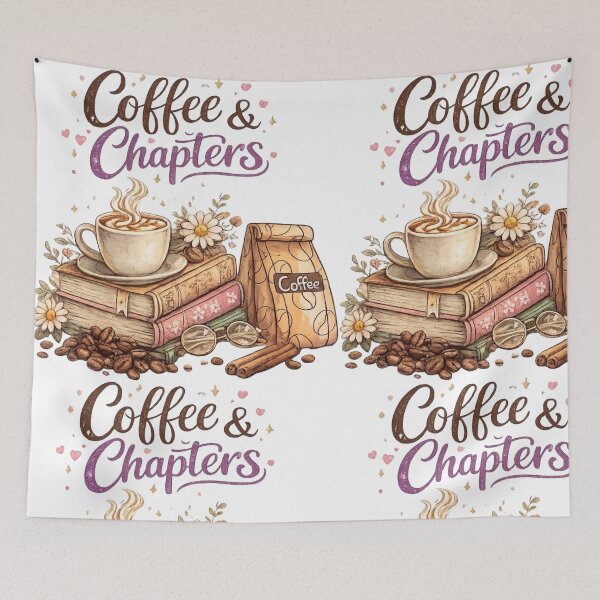 Item preview, Coffee and Chapters Cute Vintage Bookworm Aesthetic designed and sold by batoot1.