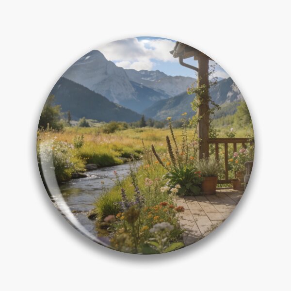 Item preview, Cozy Cottage Porch with Alpine Valley Views designed and sold by BlareBlare.
