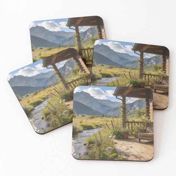 Item preview, Cozy Cottage Porch with Alpine Valley Views designed and sold by BlareBlare.