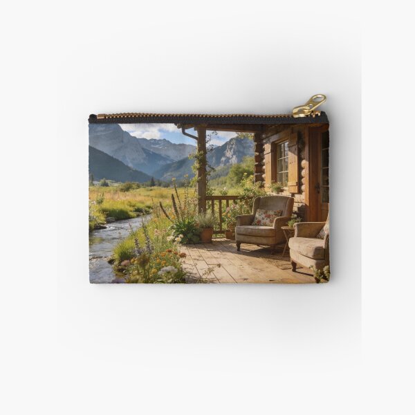Item preview, Cozy Cottage Porch with Alpine Valley Views designed and sold by BlareBlare.