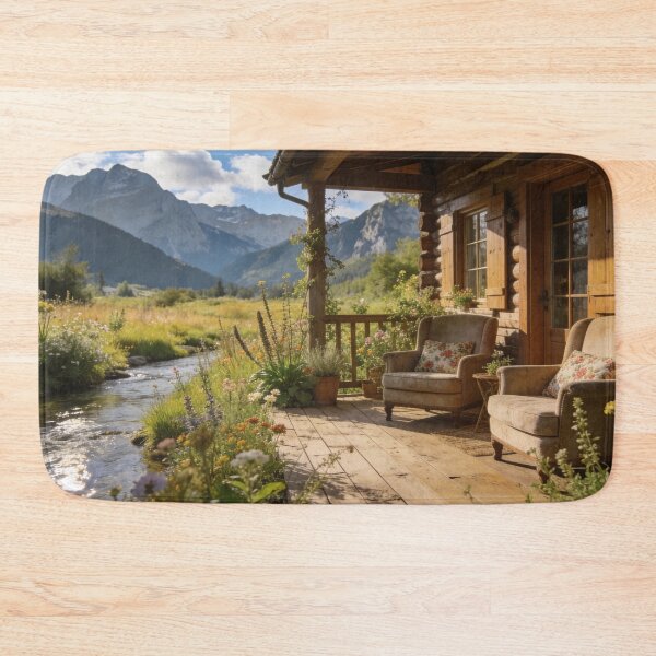 Item preview, Cozy Cottage Porch with Alpine Valley Views designed and sold by BlareBlare.