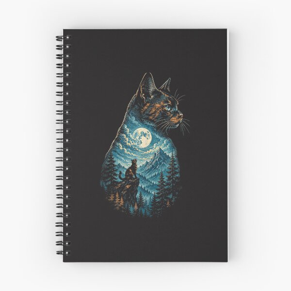 Item preview, Tortoiseshell Cat Moon Forest Art Vintage Feline Lover Nature Design designed and sold by kiralynstration.
