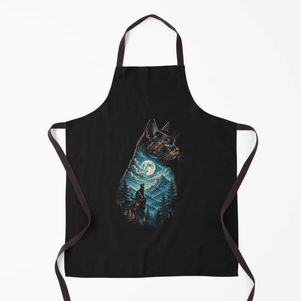 Item preview, Tortoiseshell Cat Moon Forest Art Vintage Feline Lover Nature Design designed and sold by kiralynstration.