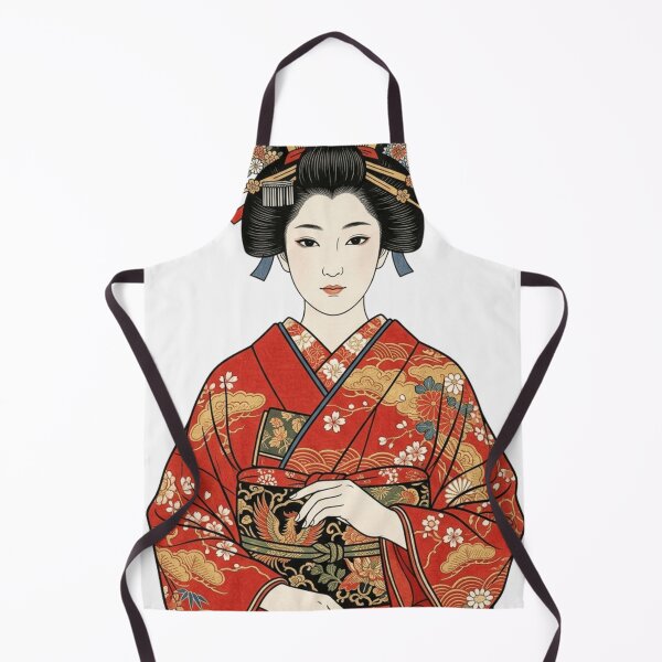 Item preview, Ukiyo-e Elegance: Woman in Red Kimono designed and sold by vekotpu.