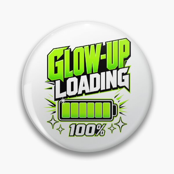 Item preview, Glow-Up Loading Battery Meme designed and sold by pirminio.