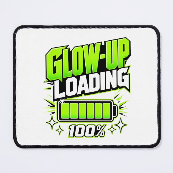 Item preview, Glow-Up Loading Battery Meme designed and sold by pirminio.