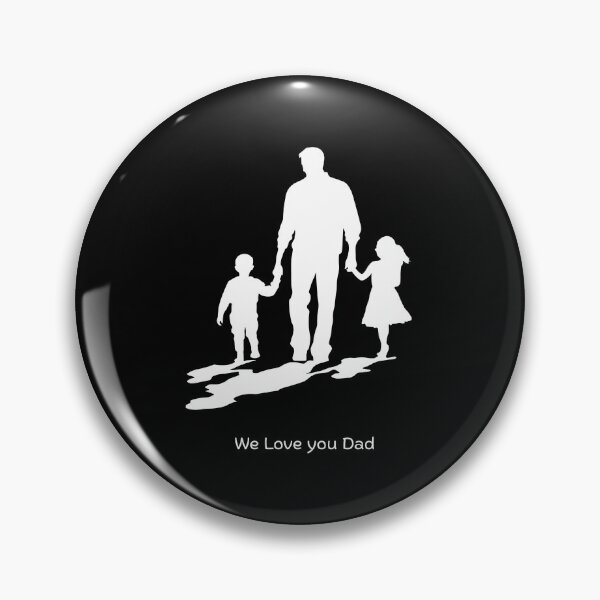 Item preview, We Love You Dad Father Son Daughter Silhouette Art designed and sold by Kidix Arts.