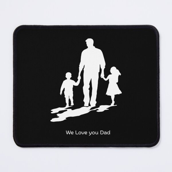 Item preview, We Love You Dad Father Son Daughter Silhouette Art designed and sold by Kidix Arts.