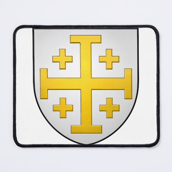 Item preview, The coat of arms of the Kingdom of Jerusalem designed and sold by ✠Extra✠Ecclesiam✠Nulla✠Salus✠.