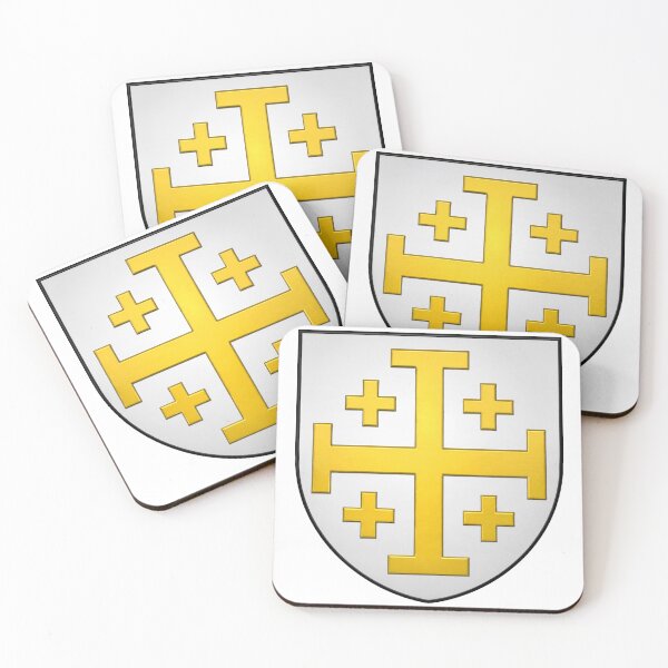 Item preview, The coat of arms of the Kingdom of Jerusalem designed and sold by ✠Extra✠Ecclesiam✠Nulla✠Salus✠.