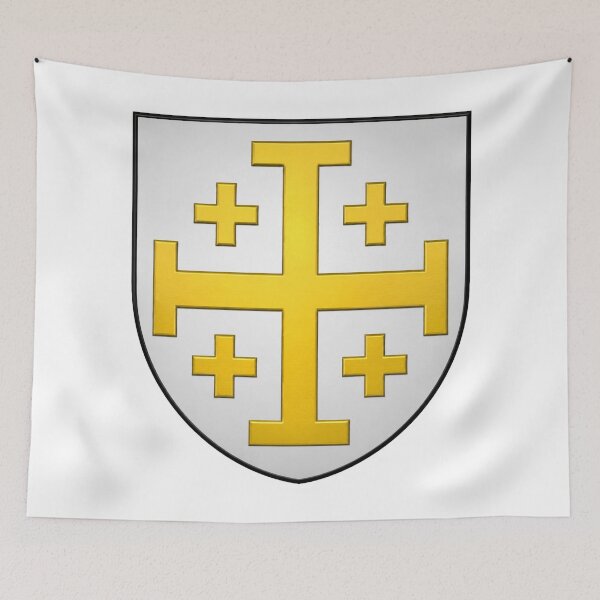 Item preview, The coat of arms of the Kingdom of Jerusalem designed and sold by ✠Extra✠Ecclesiam✠Nulla✠Salus✠.
