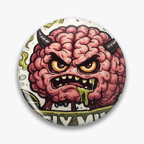 Item preview, Ugly Mind – Dark Humor Brain Sticker designed and sold by Genzfirevibes.