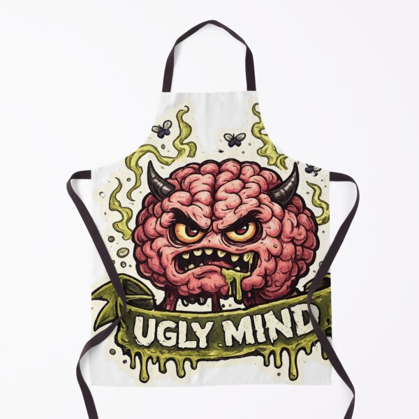 Item preview, Ugly Mind – Dark Humor Brain Sticker designed and sold by Genzfirevibes.