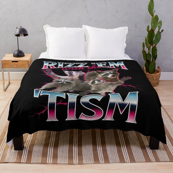 Item preview, Rizz Em With The Tism - Funny Autistic Raccoon Meme designed and sold by SaryaSmyth19.