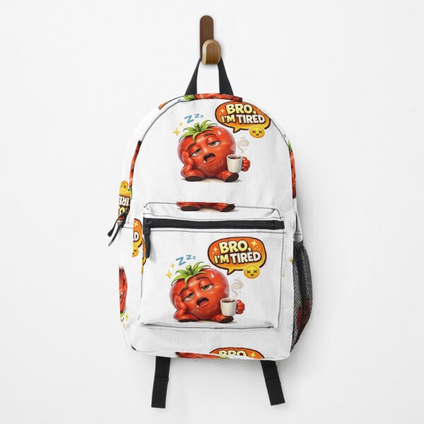 Item preview, Bro I'm Tired Cute Sleepy Tomato Cartoon designed and sold by Bhinfy.