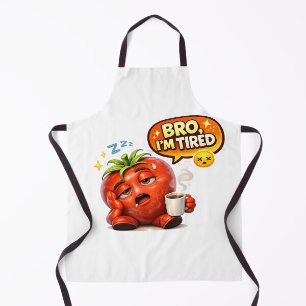 Item preview, Bro I'm Tired Cute Sleepy Tomato Cartoon designed and sold by Bhinfy.