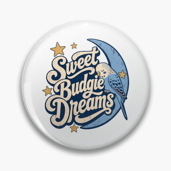 Item preview, Sweet Budgie Dreams, Sweet Blue Budgie Parakeet designed and sold by pirminio.