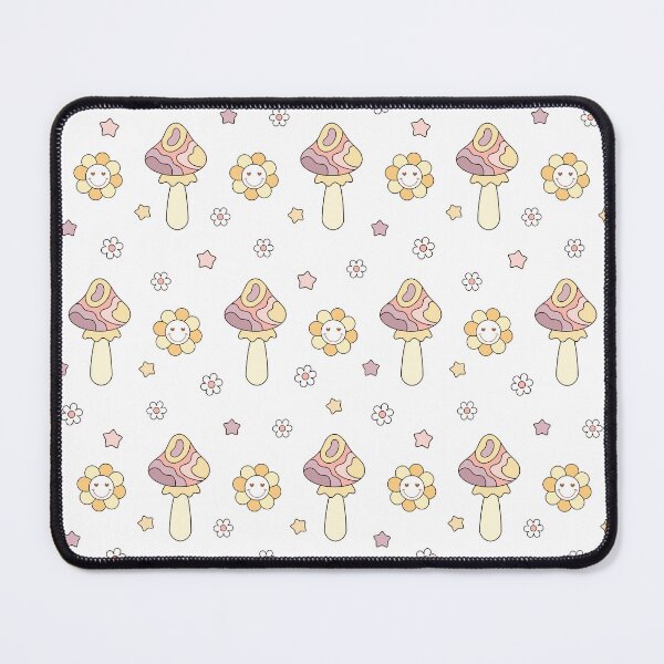 Item preview, Retro Mushrooms and Flowers Pattern designed and sold by Julza Art.