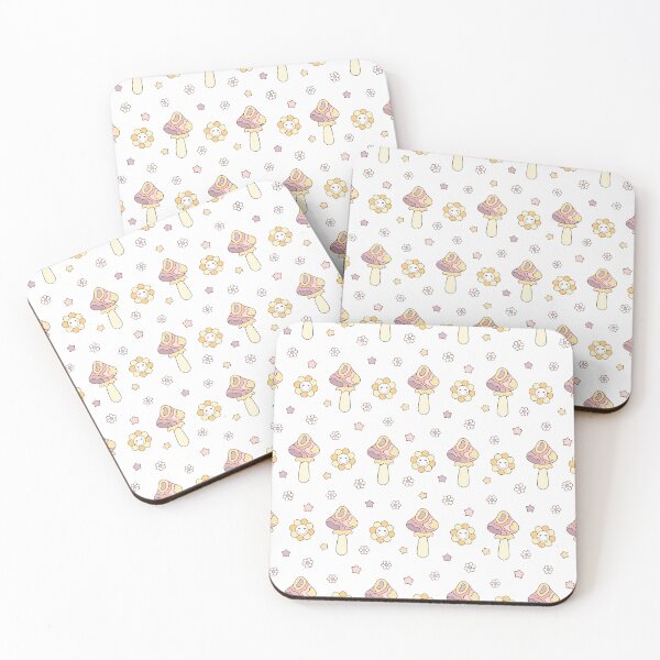 Item preview, Retro Mushrooms and Flowers Pattern designed and sold by Julza Art.