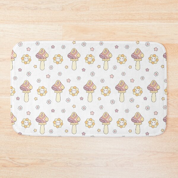 Item preview, Retro Mushrooms and Flowers Pattern designed and sold by Julza Art.