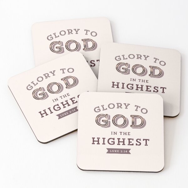 Item preview, Glory to God in the Highest Luke 2:14 Christmas Bible Verse Christian Scripture designed and sold by Blessed Be Your Name.