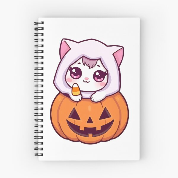 Item preview, Cute Kawaii Halloween Cat in Pumpkin Sticker designed and sold by RareVisuals.