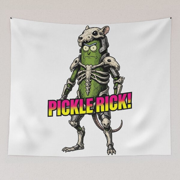 Item preview, Pickle Rick Massive Colorful Text Vector Print designed and sold by Dhenin Studio.