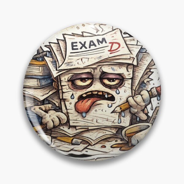 Item preview, Exams Vibe – Stressed Student Sticker designed and sold by Genzfirevibes.