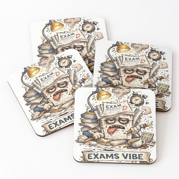 Item preview, Exams Vibe – Stressed Student Sticker designed and sold by Genzfirevibes.