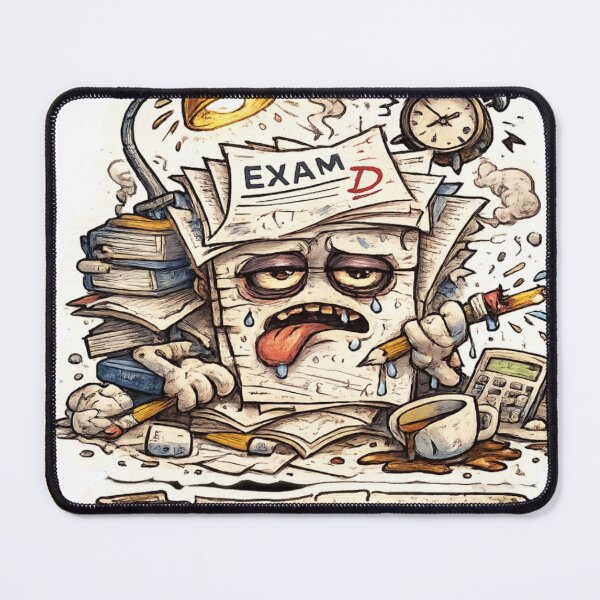 Item preview, Exams Vibe – Stressed Student Sticker designed and sold by Genzfirevibes.