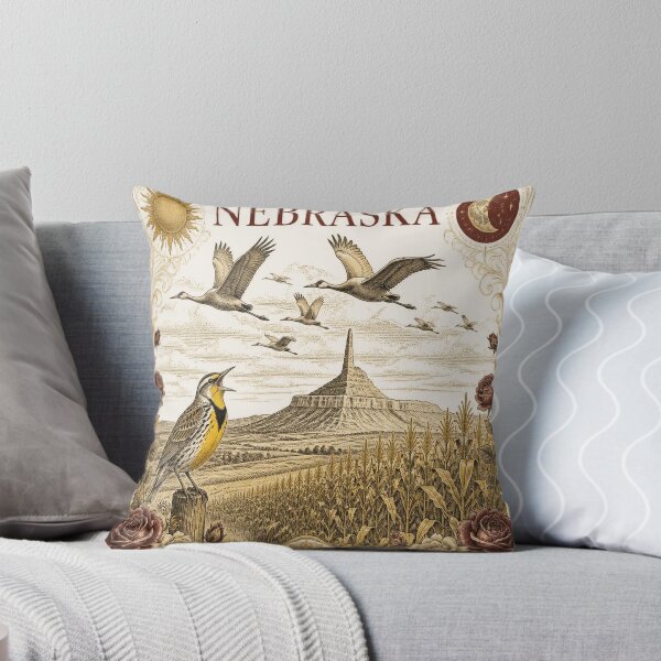 Item preview, Nebraska Vintage Ivory T-Shirt – Elegant Cornhusker Gift for Women designed and sold by SunnyDesign82.