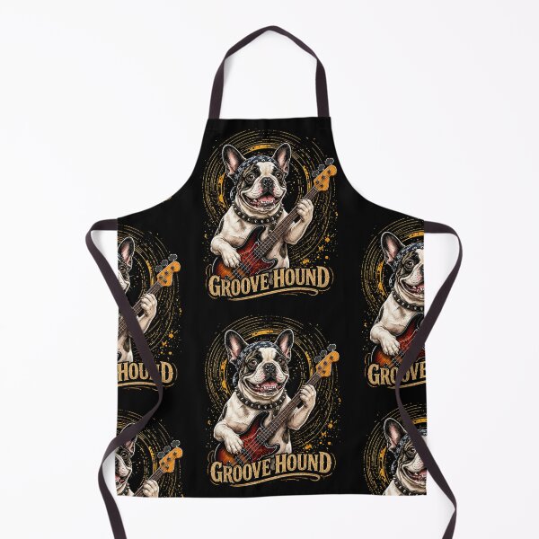 Item preview, French Bulldog Playing Bass Guitar – Rhythm Hound Music Dog Illustration designed and sold by thoughtswear.