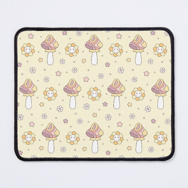 Item preview, Retro Mushrooms and Flowers Pattern designed and sold by Julza Art.