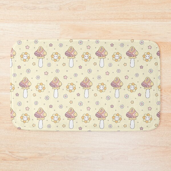 Item preview, Retro Mushrooms and Flowers Pattern designed and sold by Julza Art.