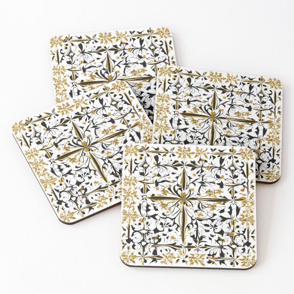 Item preview, Japanese Japanese Traditional Pattern - Traditional 金色と黒色ベースのモノクロ Wagara Design designed and sold by KS-PopArtJapan.