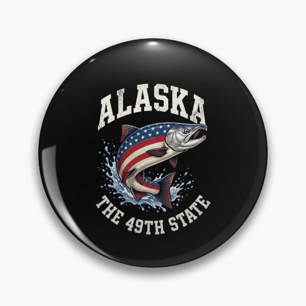 Item preview, Alaska The 49th State Alaskan Salmon Fishing American Traveler Patriot designed and sold by SofenArt.