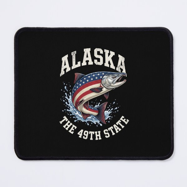Item preview, Alaska The 49th State Alaskan Salmon Fishing American Traveler Patriot designed and sold by SofenArt.