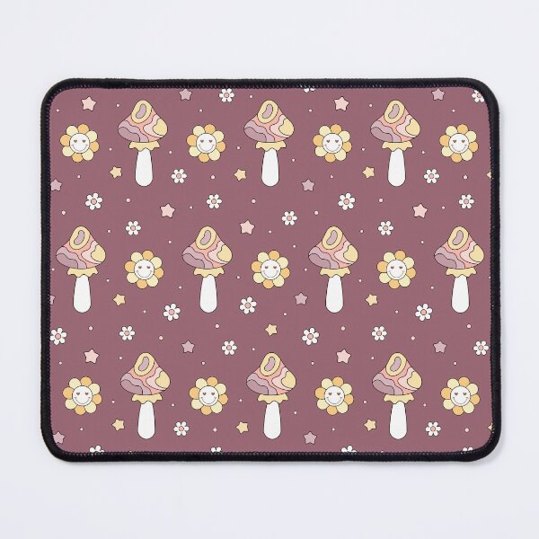 Item preview, Retro Mushrooms and Flowers Pattern designed and sold by Julza Art.